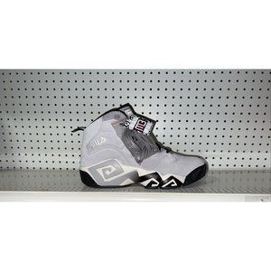 FILA MB Mens Suede Basketball Shoes Size 10 Gray Black White Jamal Mashburn
